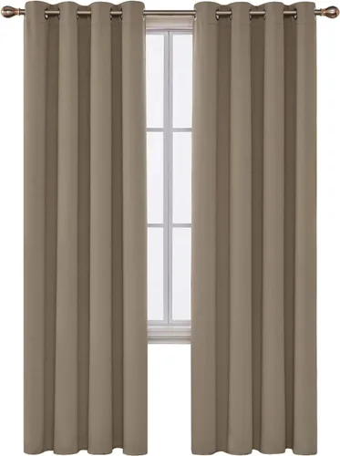 Miniatura 62 de Deconovo Cortina opaca, para oscurecer la habitación Gris claro