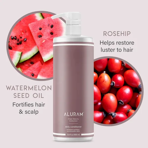 Miniatura 4 de ALURAM Acondicionador diario de agua de coco para hombres y mujeres, hidratación limpia y brillo para todo tipo de cabello, 33.8 onzas líquidas