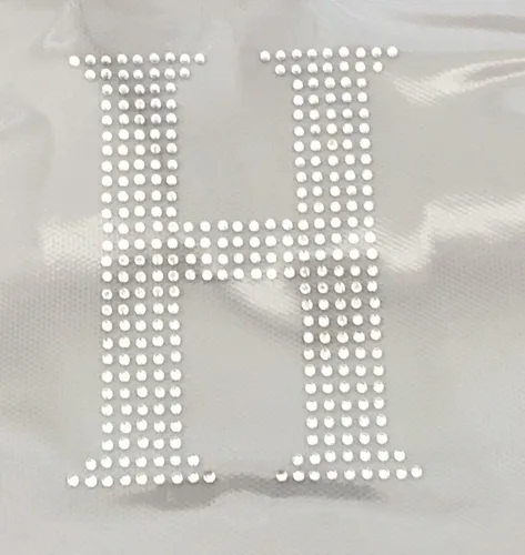 Miniatura 18 de Letras griegas, 4 pulgadas de alto, diamantes de imitación, transferencia termoadhesiva (alfa)