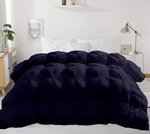 Miniatura 10 de Juego de ropa de cama plisada de 3 piezas de 100% algodón (edredón + 2 fundas de almohada), tamaño individual