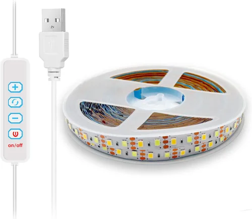 Miniatura 9 de Tira de luces LED USB de 5 V, tira de luces LED flexibles de 3.28 pies con autoadhesiva, tiras de luz regulables 2800K-6500K para impresora 3D