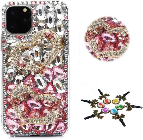 Miniatura 30 de Sparkle - Funda para teléfono compatible con Samsung Galaxy A12, elegante, hecha a mano en 3D, diseño de diamantes de imitación, diseño de diamantes