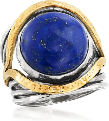 Miniatura 4 de Ross-Simons Pearl or Gemstone Openwork Ring in Silver and 14kt Yellow Gold