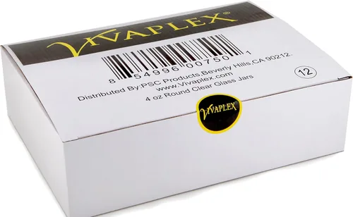 Miniatura 2 de vivaplex, 12, transparente, 4 oz, redondo tarros de vidrio, con forro interior y negro tapas
