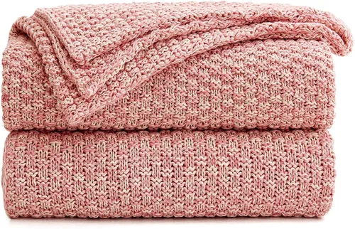 Miniatura 22 de Longhui bedding - Manta de punto amarilla brillante para sofá, suave, acogedora, lavable a máquina, 100% algodón, manta de punto para sofá, pesada