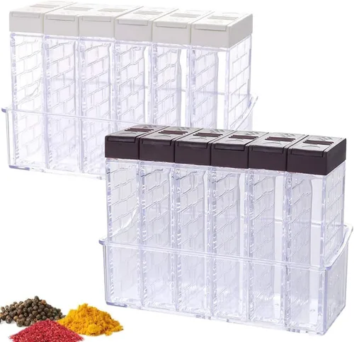 Juego de 12 frascos para condimentos, salero y pimentero, juego de condimentos para condimentos, cajas dispensadoras de especias, botellas