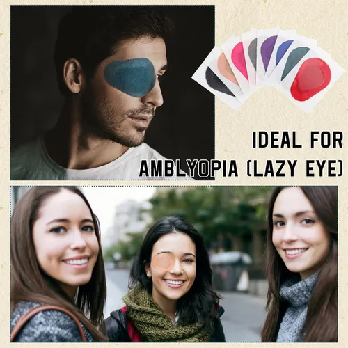 Miniatura 3 de 80 parches adhesivos para los ojos, almohadillas desechables para adultos, vendajes adhesivos sin látex (3.3 x 2.3 pulgadas, colores mixtos)