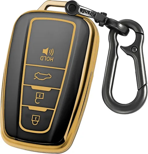 Miniatura 12 de Kirsnda Funda para llavero compatible con Toyota Camry RAV4 Highlander Avalon C-HR, Prius, Corolla, ect Accesorios para llaves remotas inteligentes