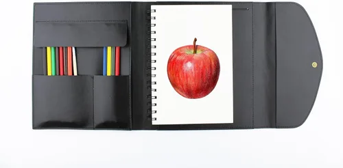 Miniatura 2 de Libro de dibujo, cubierta de cuaderno de bocetos con lápices y cubierta de cuaderno de bocetos, bolsa de artista de cuero, regalos para artistas