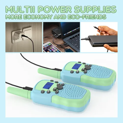 Miniatura 5 de Selieve Walkie Talkies para niños recargables, juguetes para niños o niñas de 4 a 12 años, para interiores y exteriores, rango de 1.9 mi, 22