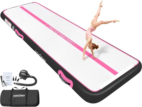 Miniatura 10 de VOFiTNY Colchoneta de gimnasia multiusos de 6.6/10/13/16/20 pies, resistente e inflable, para el hogar y el gimnasio