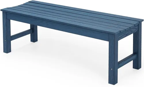 Miniatura 19 de Stoog Banco de Exterior para 2 Personas para Todo Clima, Capacidad de 800 libras Banco de Jardín de Plástico HIPS para Patio, Patio Trasero, Porche