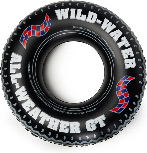 Miniatura 2 de Swimline Anillo de piscina Monster Tire – Flotador de descanso inflable con diseño divertido para adultos y adolescentes – Anillo de vinilo duradero