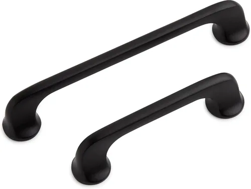 Miniatura 2 de Signature Hardware 465145 Amarilla - Tirador de gabinete de centro a centro de 3-3/4 pulgadas, color negro
