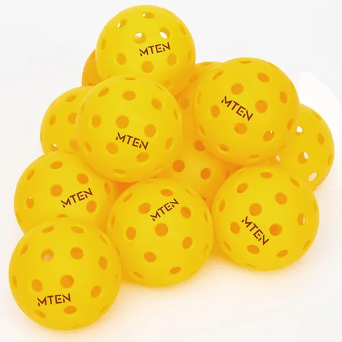 Miniatura 6 de MTEN Pelotas de pickleball para exteriores, aprobadas por USAPA, paquete de 12 bolas de pickleball de 40 agujeros para exteriores, alto rebote