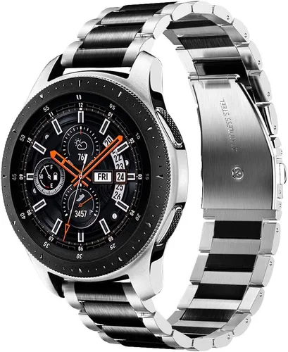 Correa V-MORO Compatible con Galaxy Watch de 46 mm (2019) / Correas para Gear S3 / Gear S3 Classic / Galaxy Watch de 45 mm para hombre, de acero