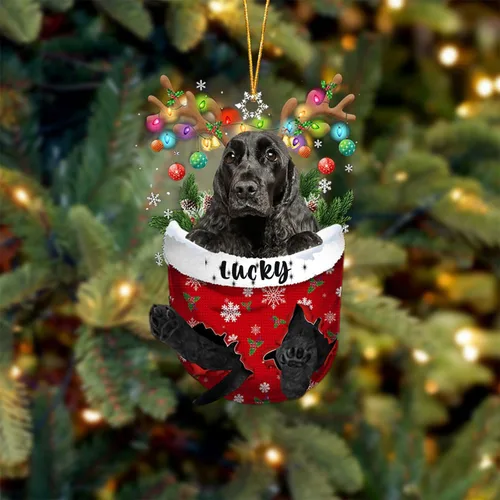 Miniatura 123 de Adorno de Navidad personalizado para perro Airedale Terrier en bolsillo de nieve, adorno para árbol de Navidad, idea de regalo para amantes