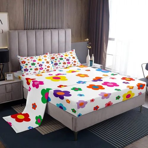 Miniatura 19 de Juego de sábanas con temática de camping feliz, juego de ropa de cama de viaje para niños, niñas, niños, adolescentes, decoración de dormitorio