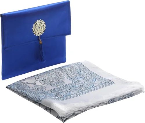 Miniatura 7 de Alfombra de oración musulmana y cuentas con bolsa portátil, regalos musulmanes para mujeres y hombres, Janamaz, Sajadah, juego de regalos del islam