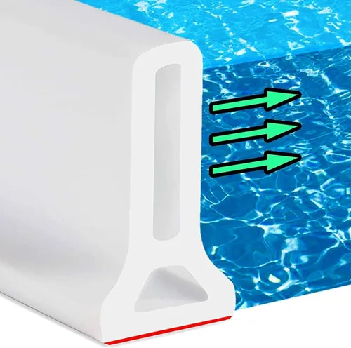 Miniatura 15 de Hi-Na Barrera de Agua Plegable para Ducha de 3/5/6/8/10 pies, Barrera de Agua para Ducha y Tope de Agua que Mantiene el Agua Adentro, Umbral de Agua