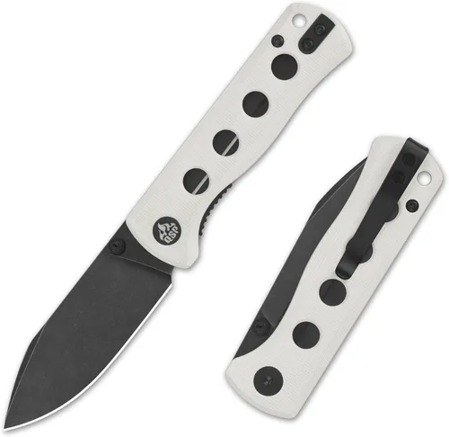 Miniatura 24 de QSP Canary Folder - Cuchillo plegable de bolsillo, hoja de 7.21 cm Sandvik 14C28N con acabado negro lavado a la piedra, mango G10 negro, bloqueo