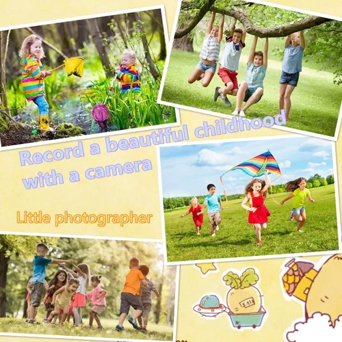 Miniatura 8 de Cámara selfie para niños, regalos de cumpleaños de Navidad para niños de 3 a 9 años, cámaras de video digitales HD para niños pequeños, juguete