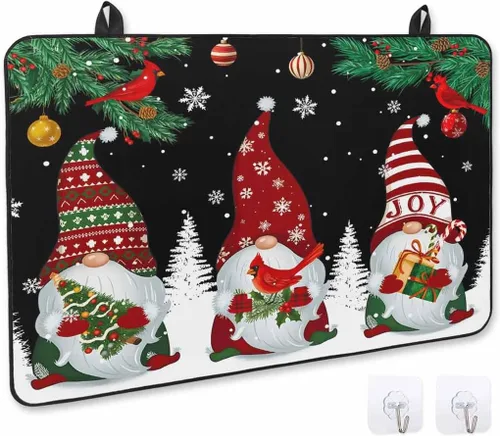 Miniatura 9 de Cubierta de estufa para estufa eléctrica, diseño de Navidad, invierno, fondo rojo nieve, cubierta superior de estufa para parte superior de vidrio