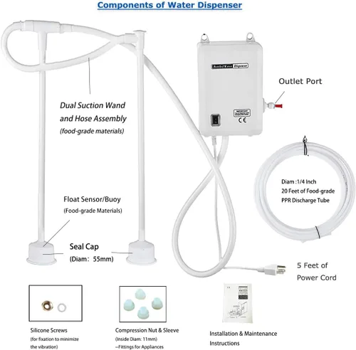 Miniatura 3 de Bomba de agua potable de 110V para dispensador de botella de 5 galones, sistema de bomba para refrigerador, máquina de hielo, máquina de café, grifo