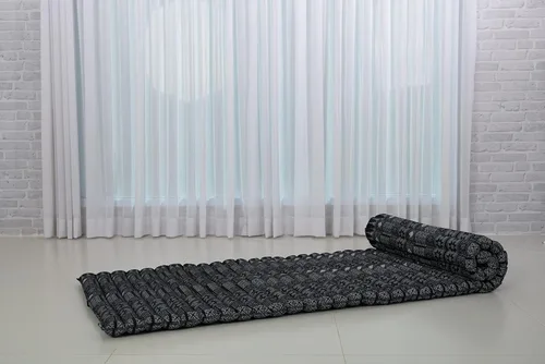 Miniatura 7 de Leewadee - Colchón de piso plegable - Futón japonés enrollable - Tatami de triple pliegue - Cama de piso para invitados - Colchón de camping
