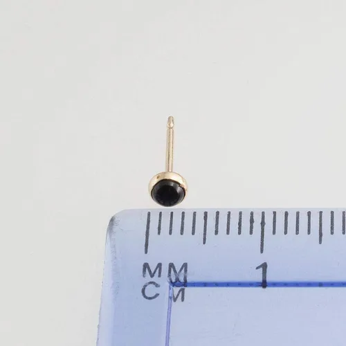 Miniatura 8 de Juego de aretes pequeños de oro con bisel, bola para cartílago, tragus, hélice, múltiples joyas hipoalergénicas de piedra natal para mujer