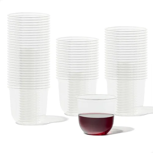 TOSSWARE NATURAL Arc - Vasos Fríos Transparentes a Base de Plantas de 12 oz - Alternativa al Plástico para Fiestas, Despedidas de Soltera, Bodas -