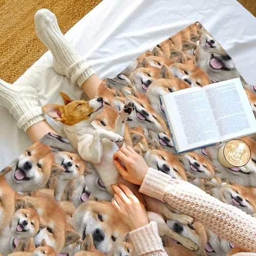 Miniatura 5 de Manta con foto personalizada, caras personalizadas en todas partes, manta divertida de felpa súper suave para sofá, cama, sofá, estaciones cálidas