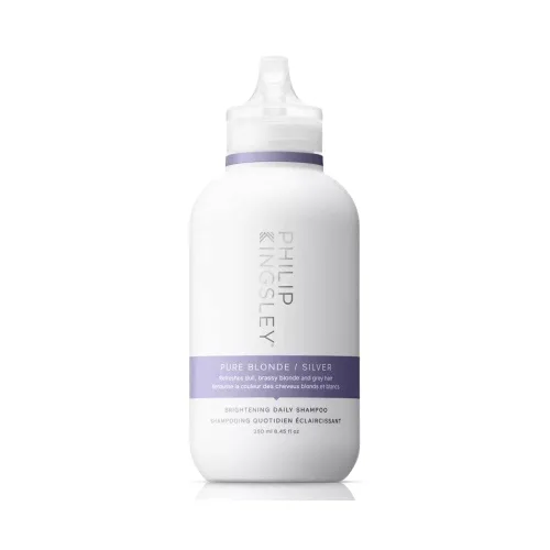 PHILIP KINGSLEY Champú iluminador rubio puro/morado plateado | Champú corrector de color para cabello rubio, plateado, gris, platino, decolorado,
