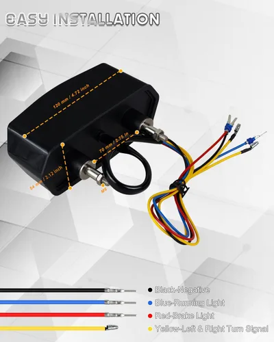 Miniatura 6 de Luz de Freno Trasera LED Integrada con Señales de Giro Traseras Secuenciales, Ensamble de Luz Trasera para Motocicleta Compatible con Honda Grom