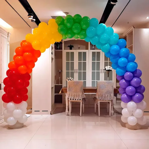 Miniatura 5 de 125 pcs globos de látex arcoíris de 5 pulgadas, globos pequeños para guirnalda de globos o arco de globos como decoraciones de fiesta, decoraciones