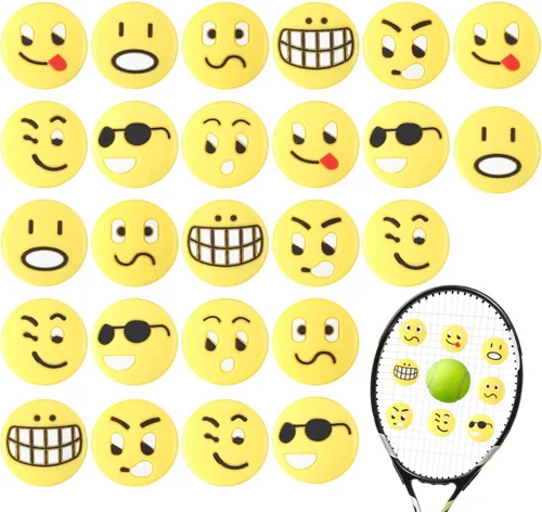 Jexine 30 piezas de amortiguador de vibraciones de tenis de silicona para raquetas de tenis, suministros de tenis para regalo (surtido)