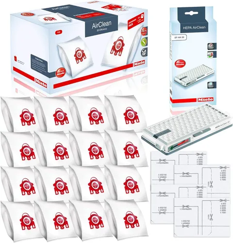 Miniatura 8 de Bolsa para aspiradora Miele AirClean con eficiencia 3D, tipo FJM, 4 bolsas y 2 filtros, blanca
