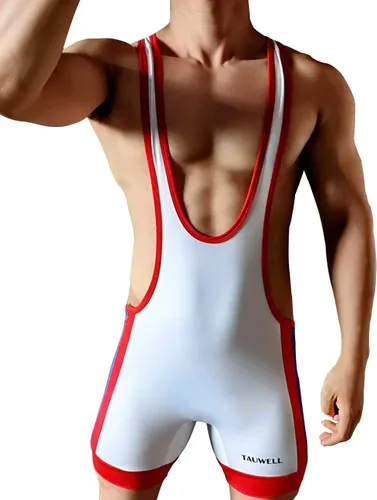 Miniatura 6 de Enterizo deportivo sin mangas para hombre de lucha libre activa, para partidarios atléticos, ajustado, leotardo 05-negro