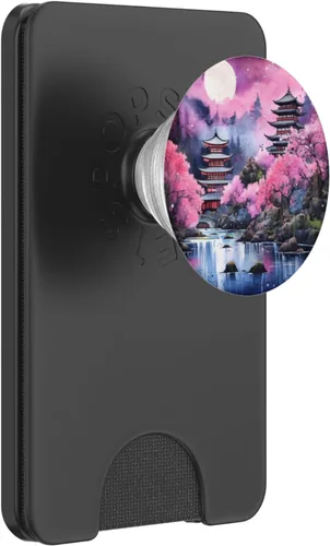 Miniatura 7 de PopGrip estándar japonés Sakura Cherry Blossom Moon PopSockets estándar