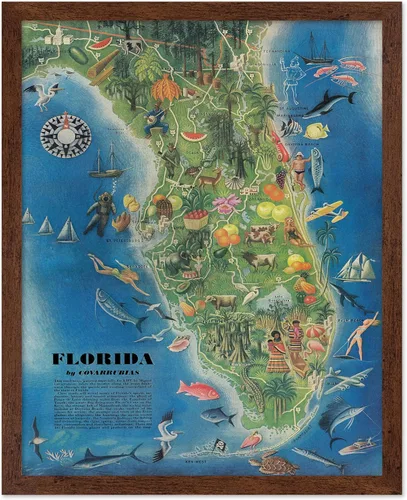 Miniatura 13 de Poster Master Póster retro de viaje con mapa monumental vintage de Florencia, arte italiano, gran regalo para hombres, mujeres, amantes