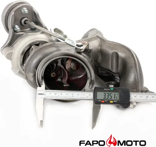 Miniatura 5 de FAPO MOTO 700HP Twin Turbos TD04 17T compatible con BMW N54 535i 135i Z4 X6 740i E60 E61 E82 E88 E89 F71 F01 F02 2008-2010 3.0L Actualización Billet