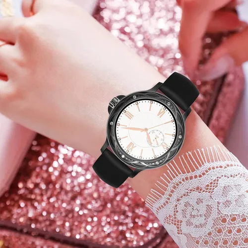 Miniatura 6 de Reloj para mujer Hombre Fitness Tracker, relojes inteligentes de diamantes rosas para mujer (respuesta/hacer llamadas) con pantalla táctil a