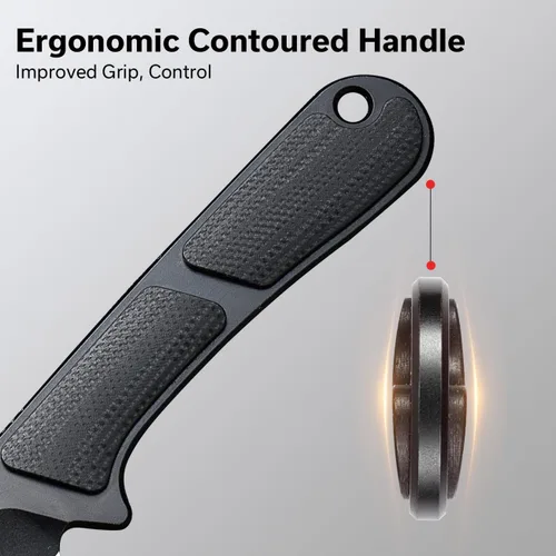 Miniatura 6 de CIVIVI Mini Elementum Cuchillo de hoja fija con una funda Kydex y una cadena para transporte de cuello EDC, pequeño cuchillo esqueletizado de espiga