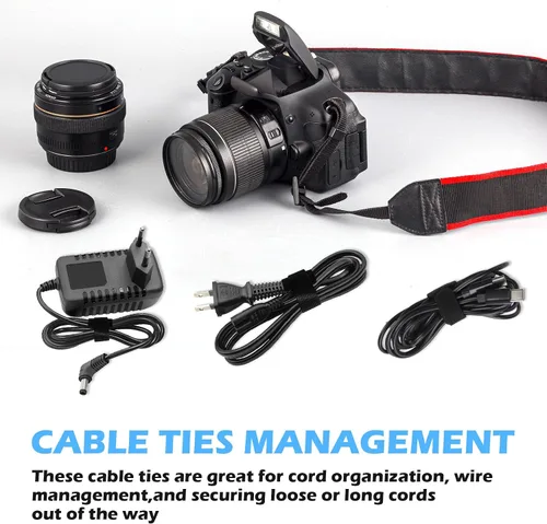 Miniatura 5 de 70 bridas para cables de 6 pulgadas, reutilizables, ajustables, organizadores de cables, correas de cable, envolturas de cables y correas de gancho