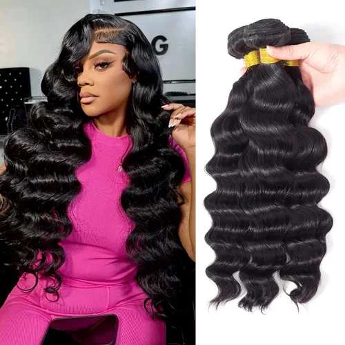 Miniatura 25 de Cabello Brasileño Ondulado Degradado de 2 Tonos 3 Paquetes Cabello Humano Virgen Remy Brasileño Paquetes de Tejido de Cabello Ondulado 100% Sin