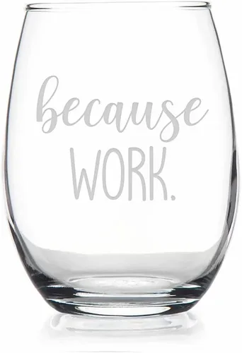 HTDesigns Regalo de copa de vino sin tallo, regalo para compañero de trabajo, regalo para secretaria, regalo para jefe, regalo para empleado, regalo
