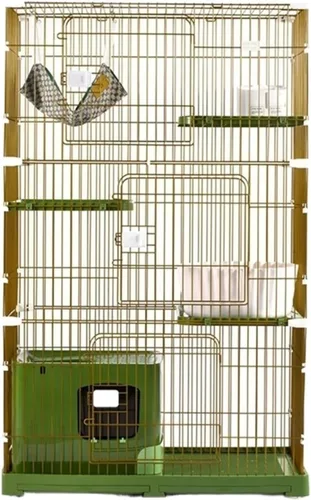 Miniatura 2 de Casa para gatos, jaula para gatos, espacio libre súper grande, casa de dos pisos, doble y tres pisos, casa para gatos