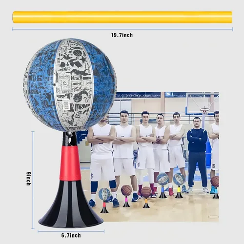 Miniatura 6 de Conos de obstáculos cónicos de doble apertura para entrenamiento deportivo, 8 conos y 8 postes, adecuados para varios equipos de entrenamiento
