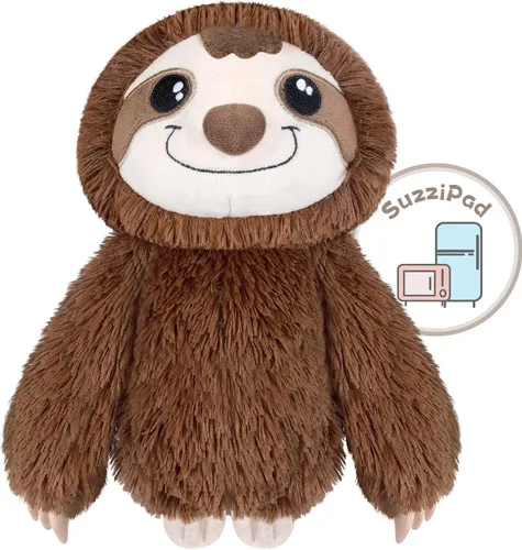 SUZZIPAD Animal de peluche para microondas, peluche de perezoso calentado para la ansiedad, hora de acostarse, acurrucarse y acompañar, alivio del