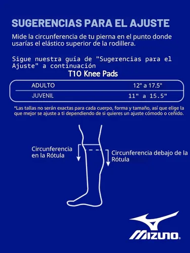 Miniatura 5 de Mizuno Rodillera T10 Plus, rodillera de voleibol para adultos, color blanco, talla única, 480121.0000.10.ONE